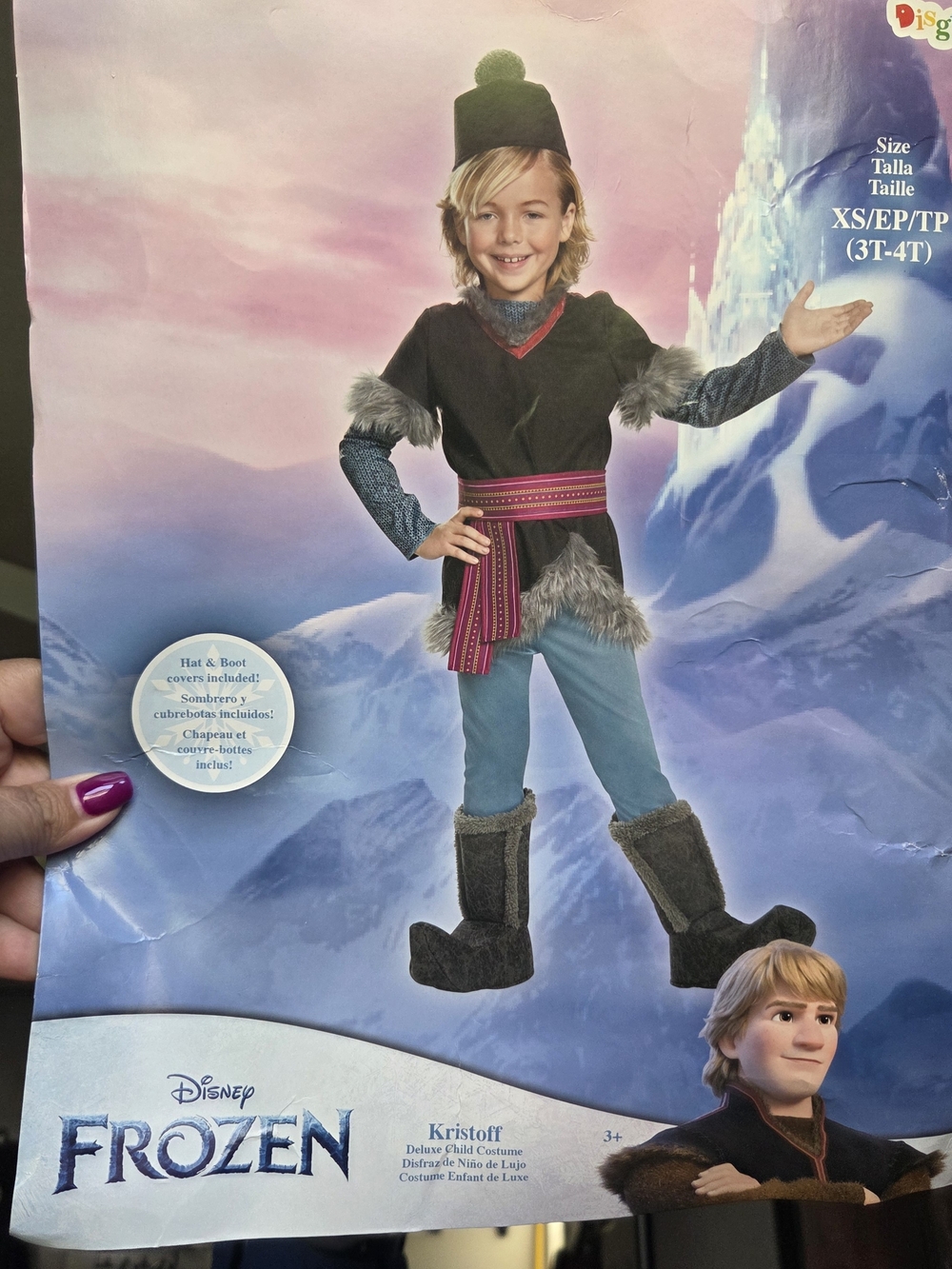 Disney Frozen Kristoff Kids 3/4t Costume - Black & Blue